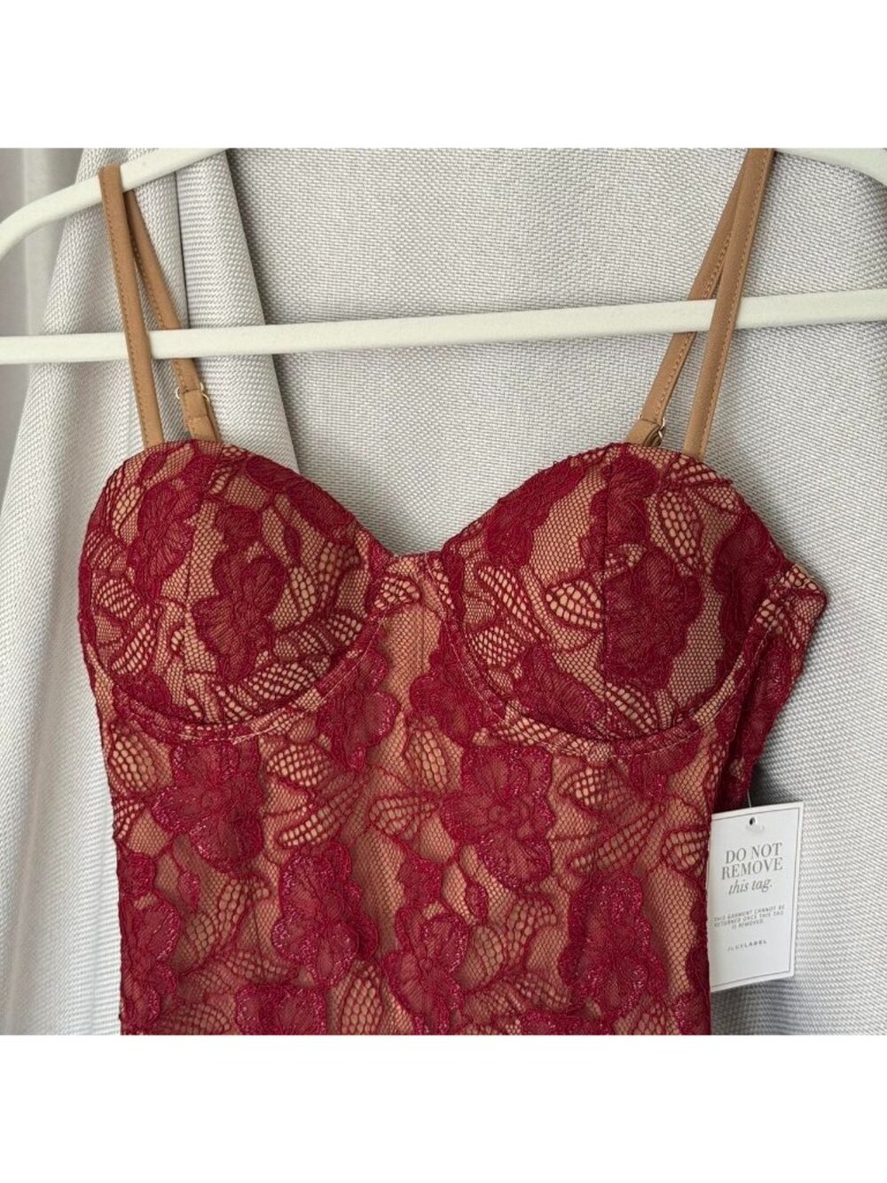 Jluxlabel Red Lace Corset Mermaid Gown Size S - Picture 7 of 8